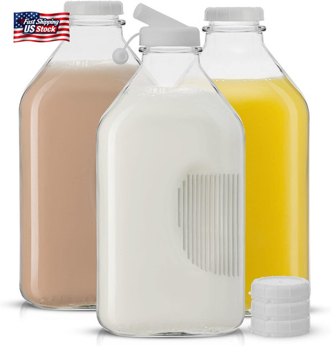 Joyjolt glass milk - milk, bottles