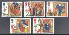 GB 1991 MNH Christmas Mint Stamp set SG 1582-1586 UMM with FREE UK P&P