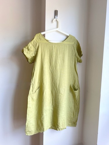 Green 100 linen midi - 100%, s