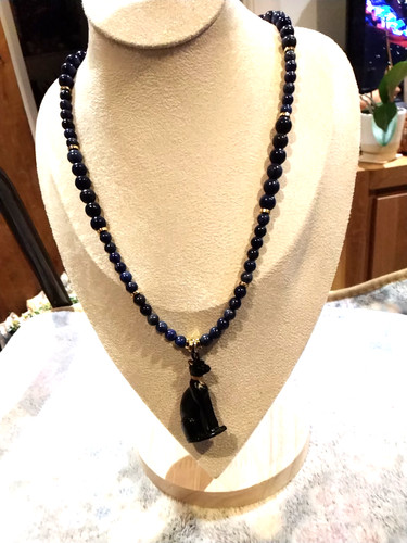 Black bastet cat goddess - black,