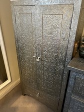 Middle Eastern Hand Made Silver Plate Bedroom Furniture Set