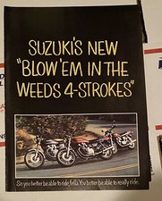 Suzuki 1970’s  8 page Vintage 4 Stroke Motorcycle Ad#24413