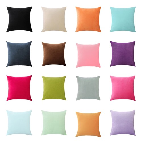 Solid soft velvet cushion - solid,