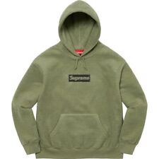Supreme Inside Out Box Logo Hooded Sweatshirt Olive SS23 - Size Small