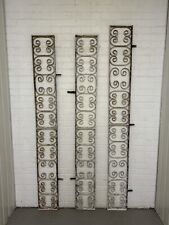 Job lot Of Three Antique French Decorative Wrought Cast Iron Railings