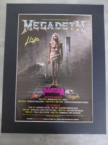 Megadeath music poster 1992 - music, uk