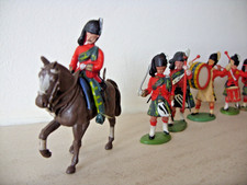 9X Britains Herald Hong Kong Scottish Infantry foot Band Mounted Officer figures