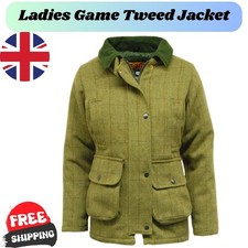 Ladies GAME Waterproof Teflon Coated Tweed Jacket Hunting Shooting Field Sports