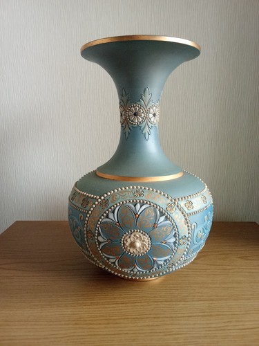 Antique silicon ware vase - antique,