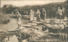 Postcard posted 1916 Lancashire Blackpool St. Annes, stepping stones