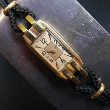 Jaeger LeCoultre Duoplan 18k Gold Vintage Backwind Women’s Dress Watch c. 1930s