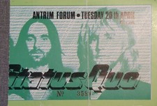Status Quo 1982 Antrim Forum, Northern Ireland. Ticket Stub