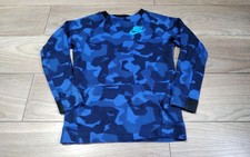 Kids Nike Blue Camo Long Sleeve Sweatshirt Top Jumper 6-8 YRS Tech Fleece Style