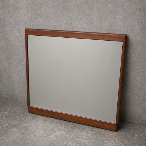 Teak square wall mirror - teak,