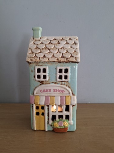 Village pottery aqua cake shop - pottery,