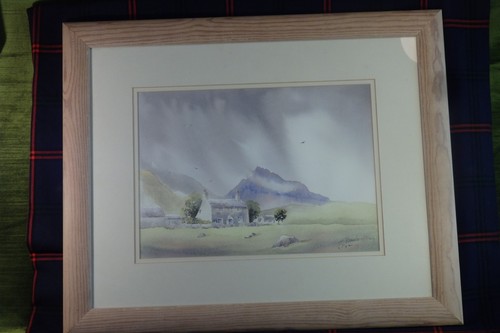 Welsh cottage watercolour - welsh,