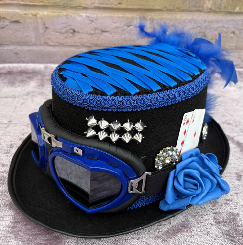 Stunning black blue steampunk - blue,