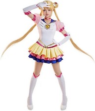 Sailor Moon Usagi Tsukino Cosplay Costume Dress and Gloves