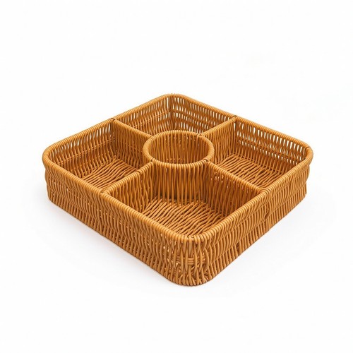 Woven fruit basket with - woven,