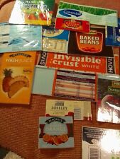 20 x Food Labels Early 2000s M & S, Somerfield, Asda, Co-op