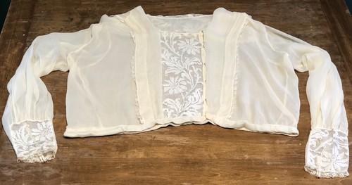 Antique edwardian ecru chiffon - antique,