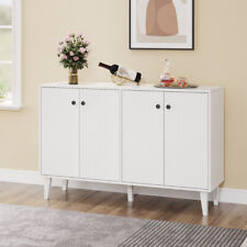 Sideboard Storage Buffet Cabinet with 4 Doors Shelf Dining Room Wood Cupboard UK
