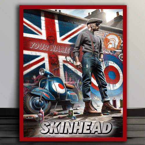 Personalised skinhead mod - oi,