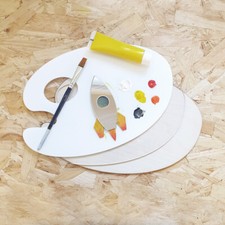 Artist Painting Palette Oval