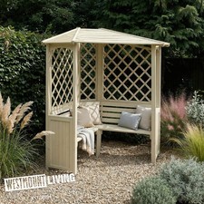 Wooden Corner Arbour Garden