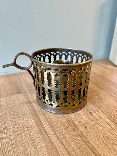 Vintage brass candle - , holder