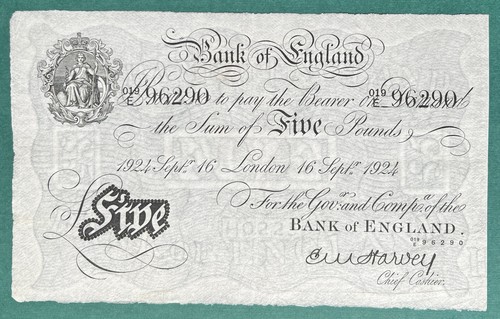 1924 bank england white - bank, of