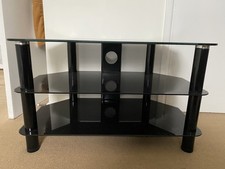 Black Tempered Glass Corner TV