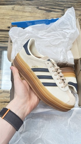 Adidas gazelle bold cream - adidas, cream/navy