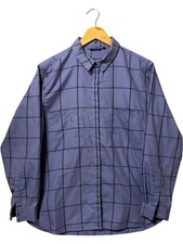 Rohan Homestead Shirt Men's 16 Blue Check Polyester Outdoor UPF 40+