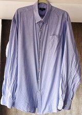 NEW/worn ONCE Gant 3XL "Chelsea Oxford" quality paler blue/pink pinstriped shirt