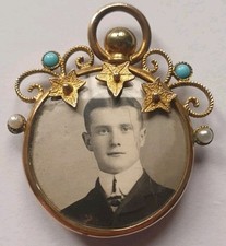 Antique Yellow Metal Open