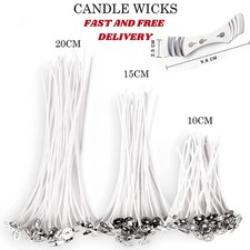 Pre Waxed Candle Wicks With Long Tabbed Cotton Sustainer For Candle Making Craft