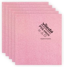 Vileda PVA Micro Cloth - Red, Pack of 5 (143586)