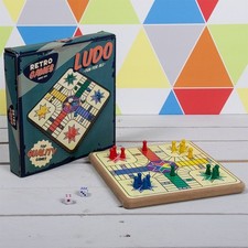 Wooden Retro Ludo Board Game