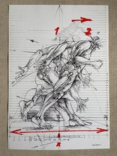 VLADIMIR VELICKOVIC 1978 ORIGINAL VINTAGE PRINT HUMAN MOVEMENT STUDY ANATOMY ART