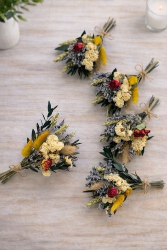 5xmini dried flower posy - 5xmini,