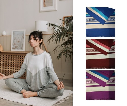 Cotton yoga rug 182x61cm - rug,