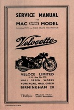 Velocette Service Manual MAC