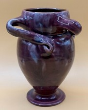 Vintage Baron Barnstaple Pottery Three Handled Vase