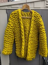 Panapufa Chunky cardigan collosal knit 100% wool giant yarn sweater Merino 10/12