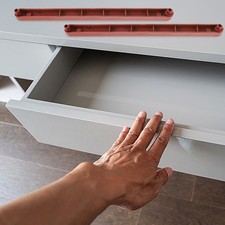  2 Sets Plastic Drawer Rails