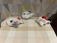 Bundle of 3 Small Plush Promotional Planes
