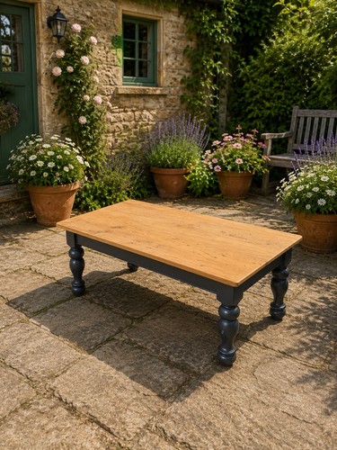 Antique pine coffee - pine, table