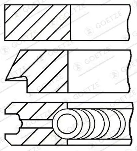 Piston ring set - , 08-124000-00