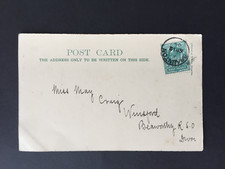 GB 1904 BRAUNTON SINGLE RING POSTMARK ON POSTCARD TO BEAWORTHY R.S.O.